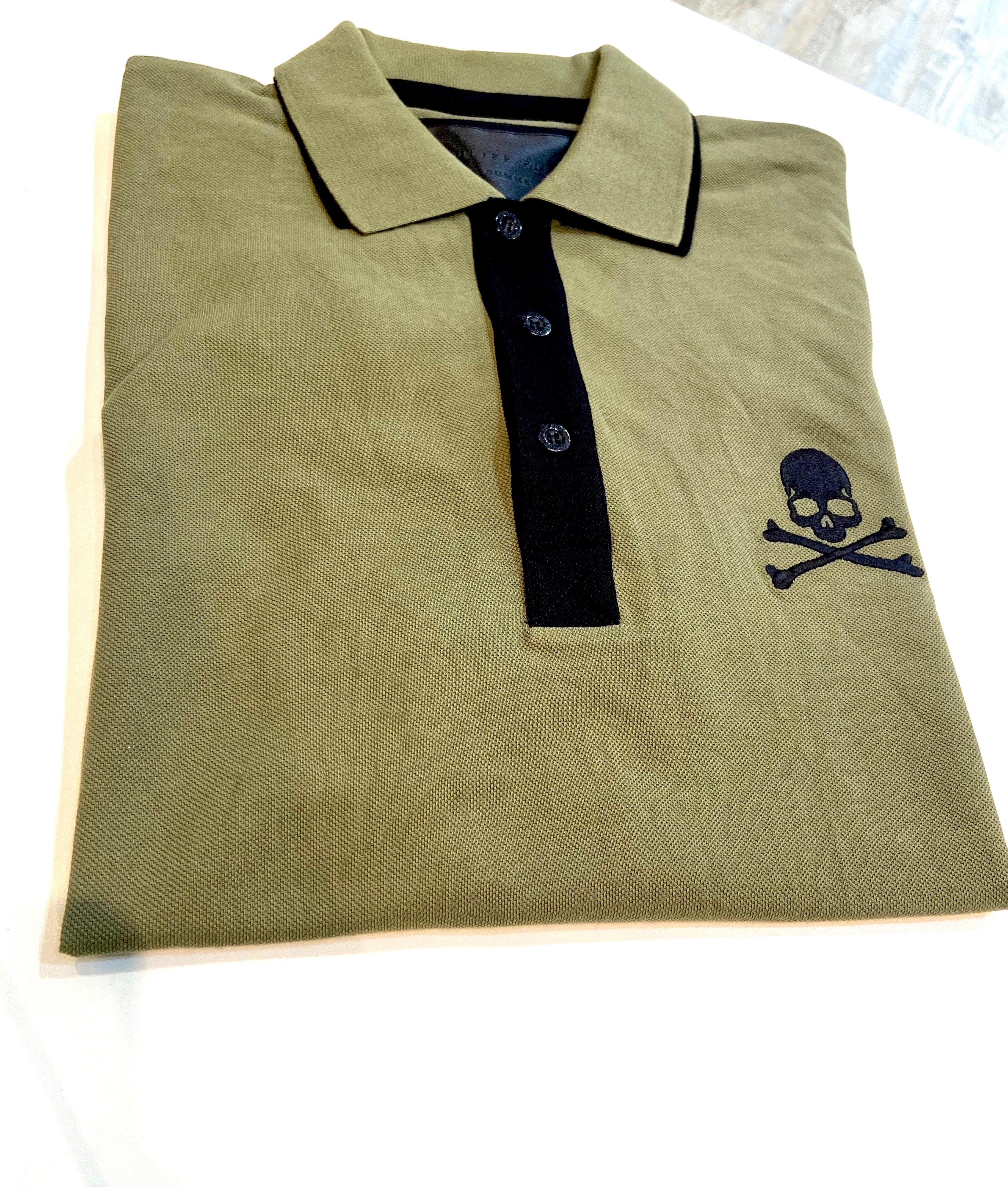 PHILIPP PLEIN SKULL LOGO POLO SHIRT