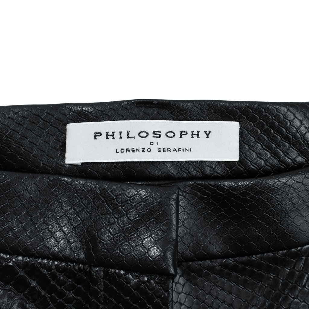 Philosophy Di Alberta Ferretti Croc-Embossed Pants - Women's 10
