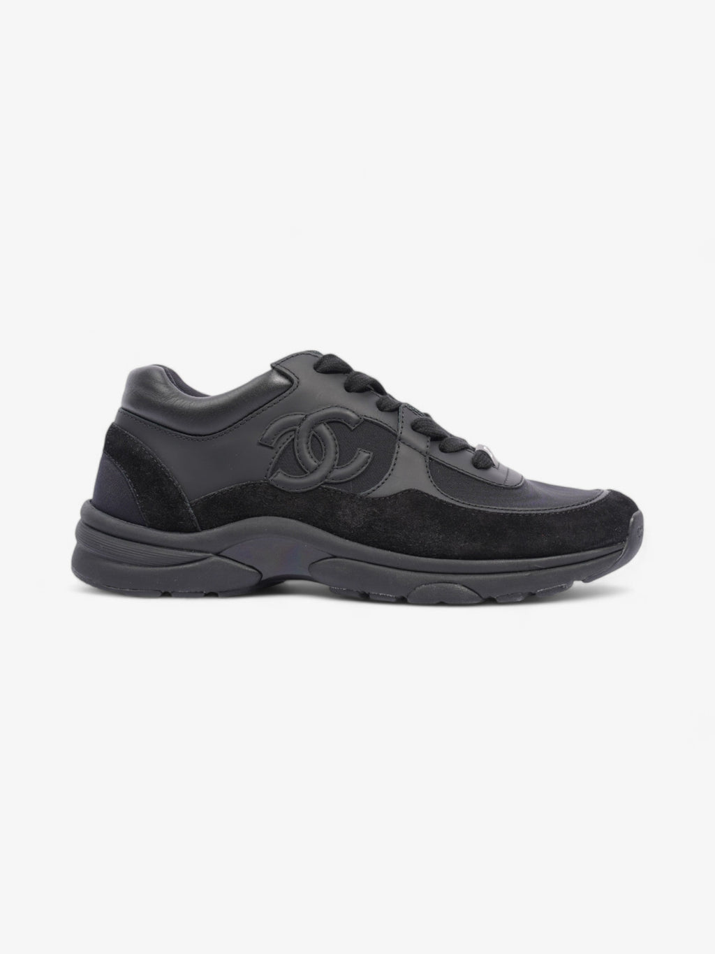 Chanel CC Logo Black Suede EU 37 UK 4