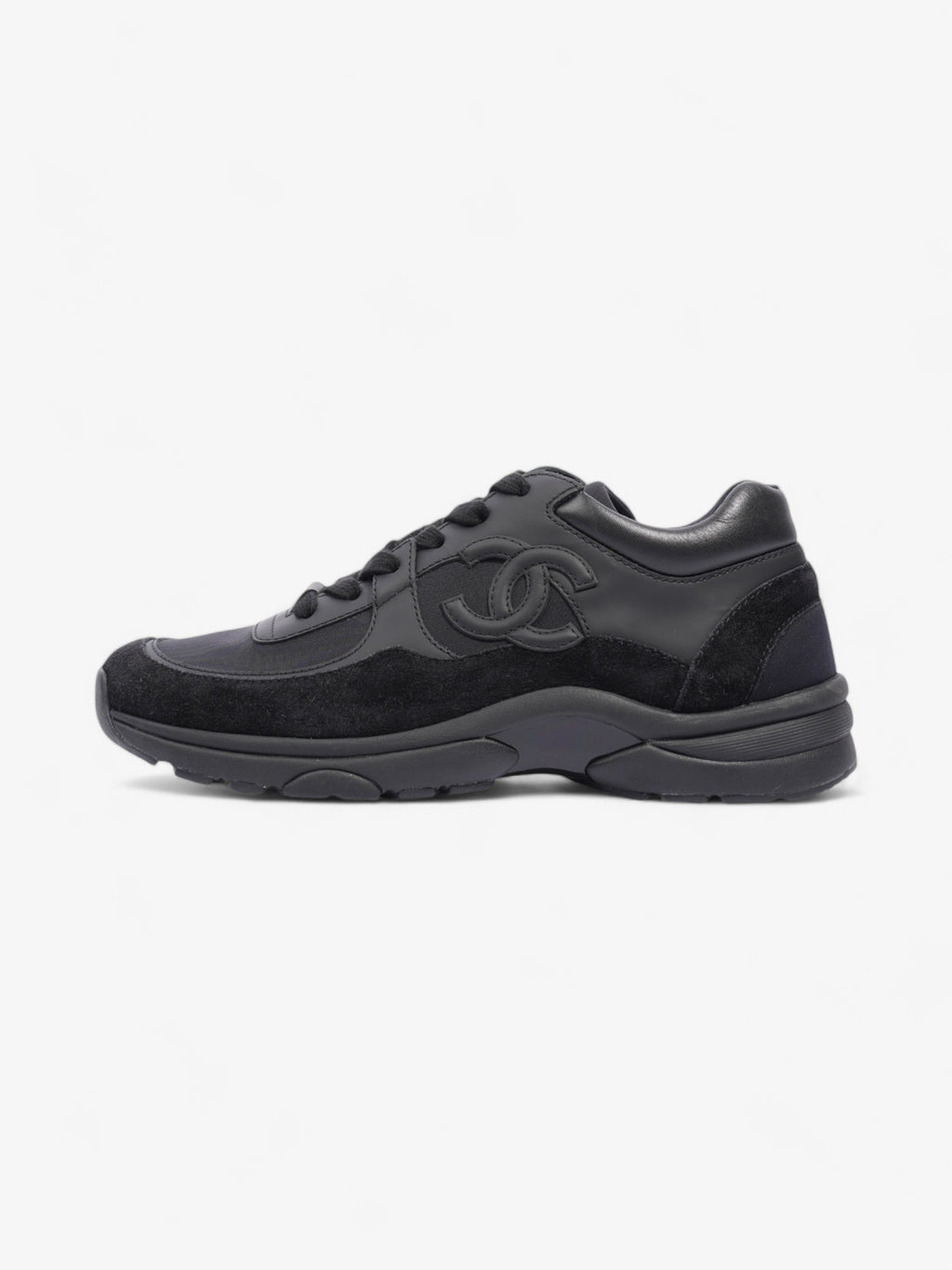 Chanel CC Logo Black Suede EU 37 UK 4