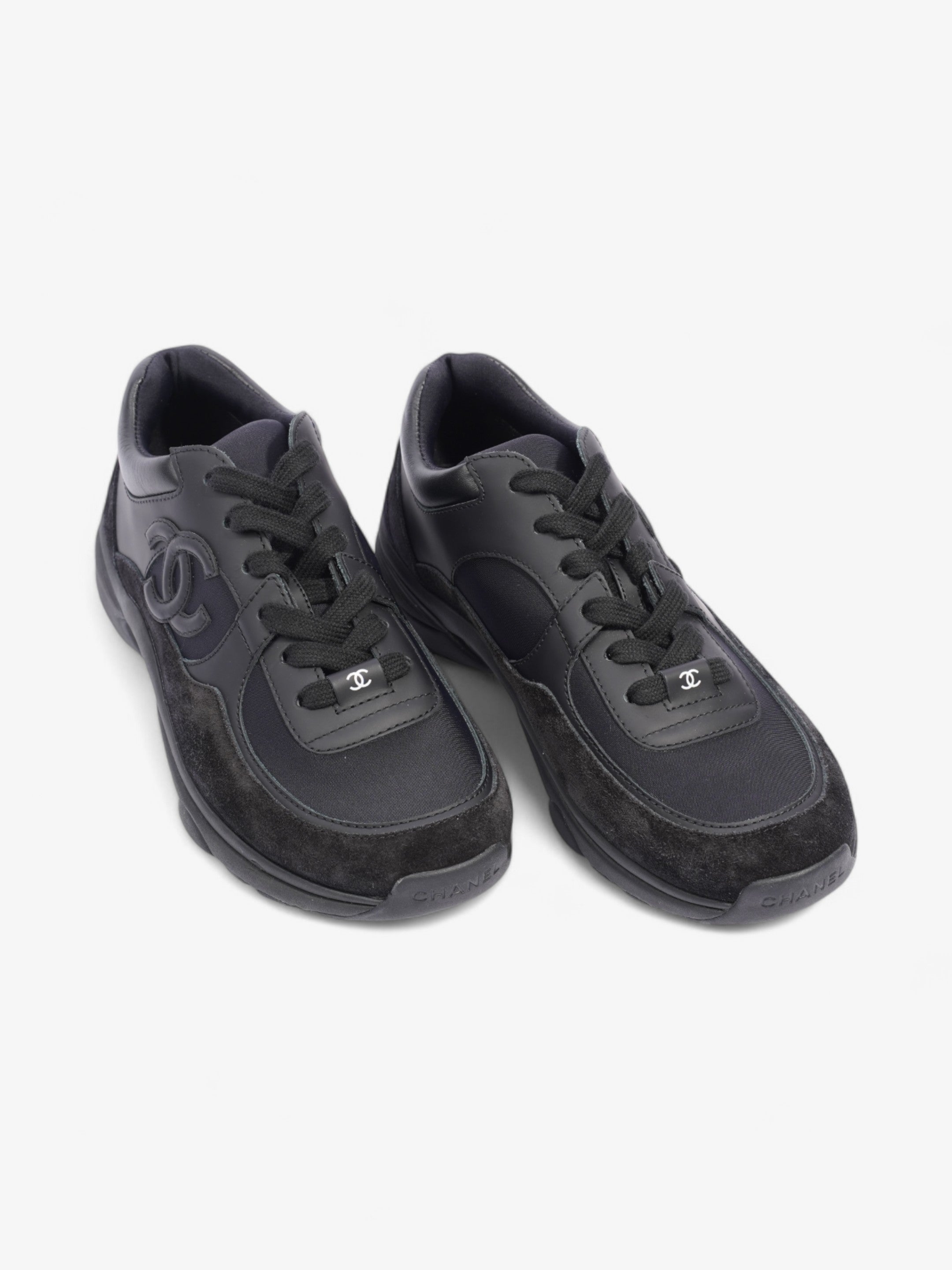 Chanel CC Logo Black Suede EU 37 UK 4