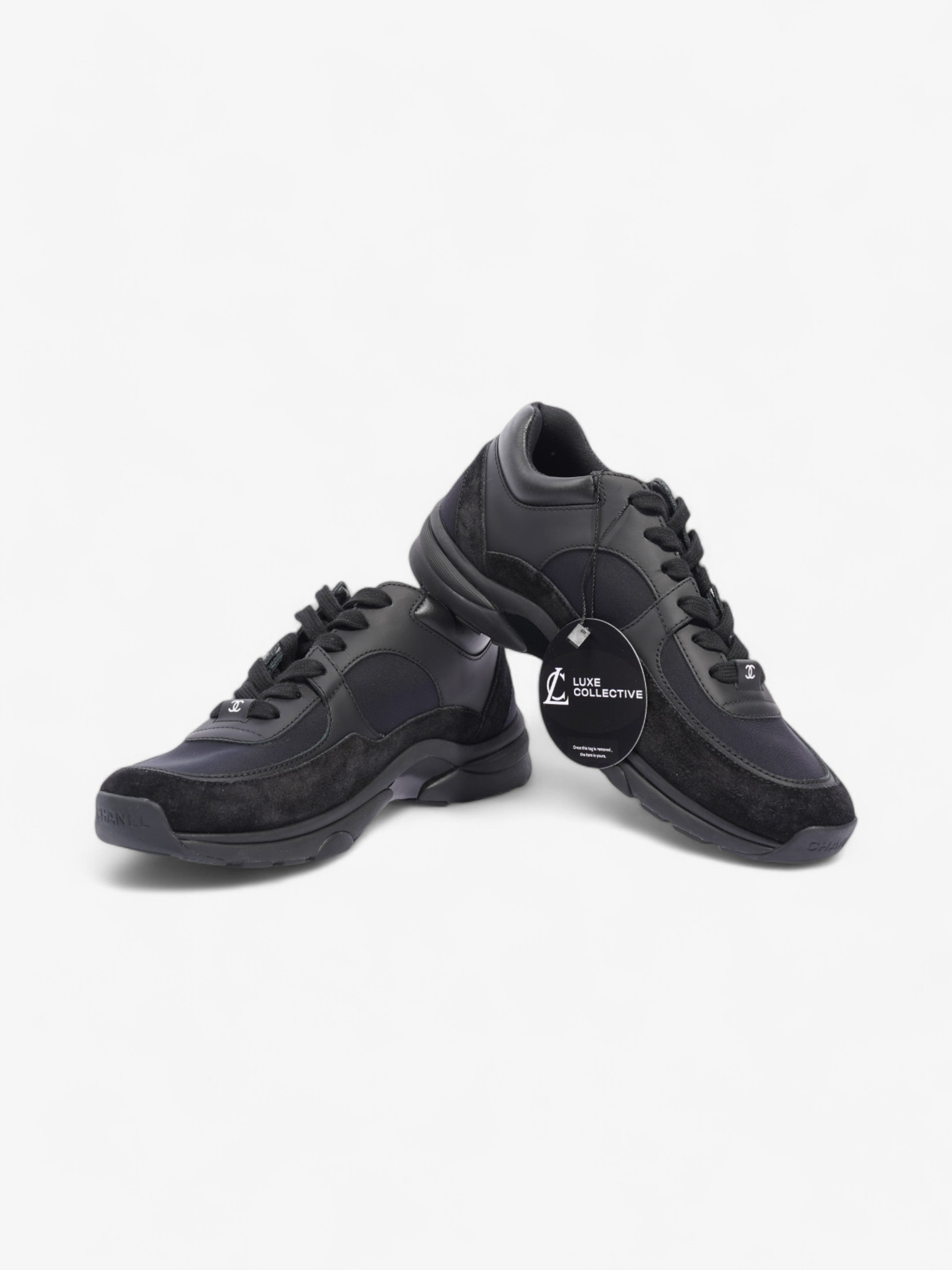 Chanel CC Logo Black Suede EU 37 UK 4