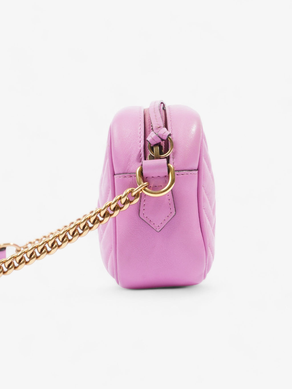 Gucci GG Marmont Camera Pink Matelasse Leather Mini