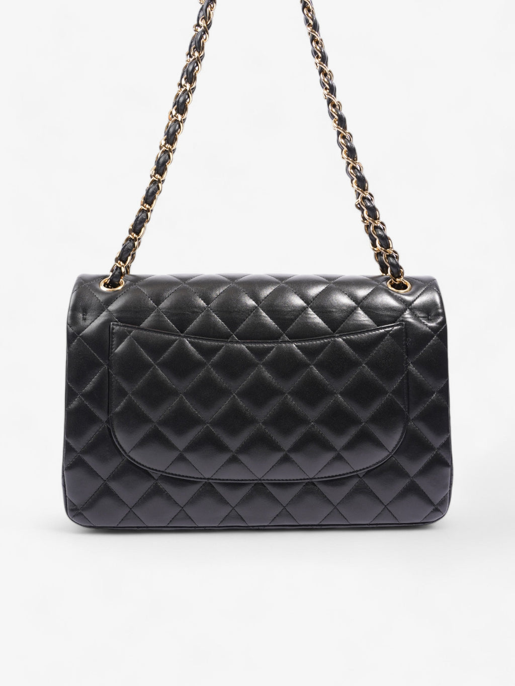 Chanel Classic Double Flap Black Lambskin Leather Large