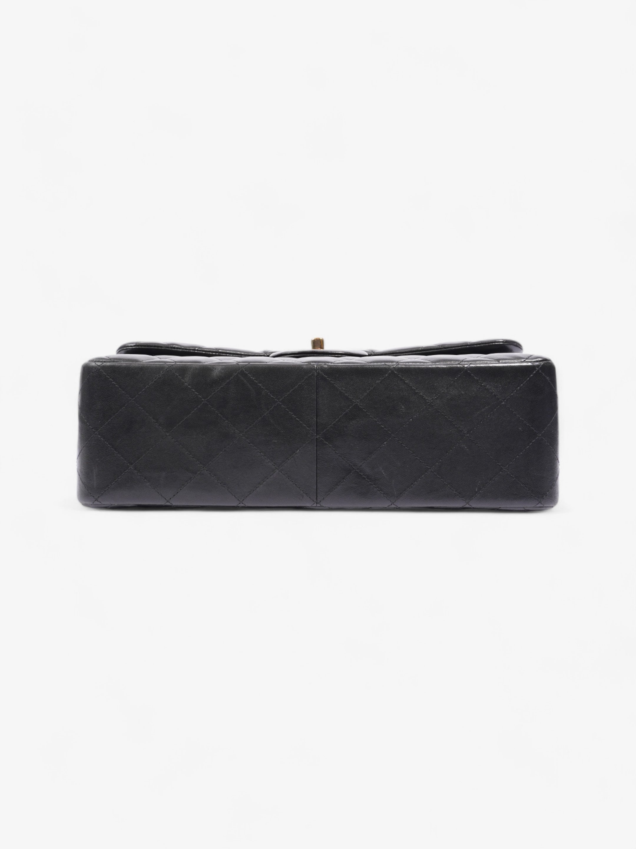 Chanel Classic Double Flap Black Lambskin Leather Large