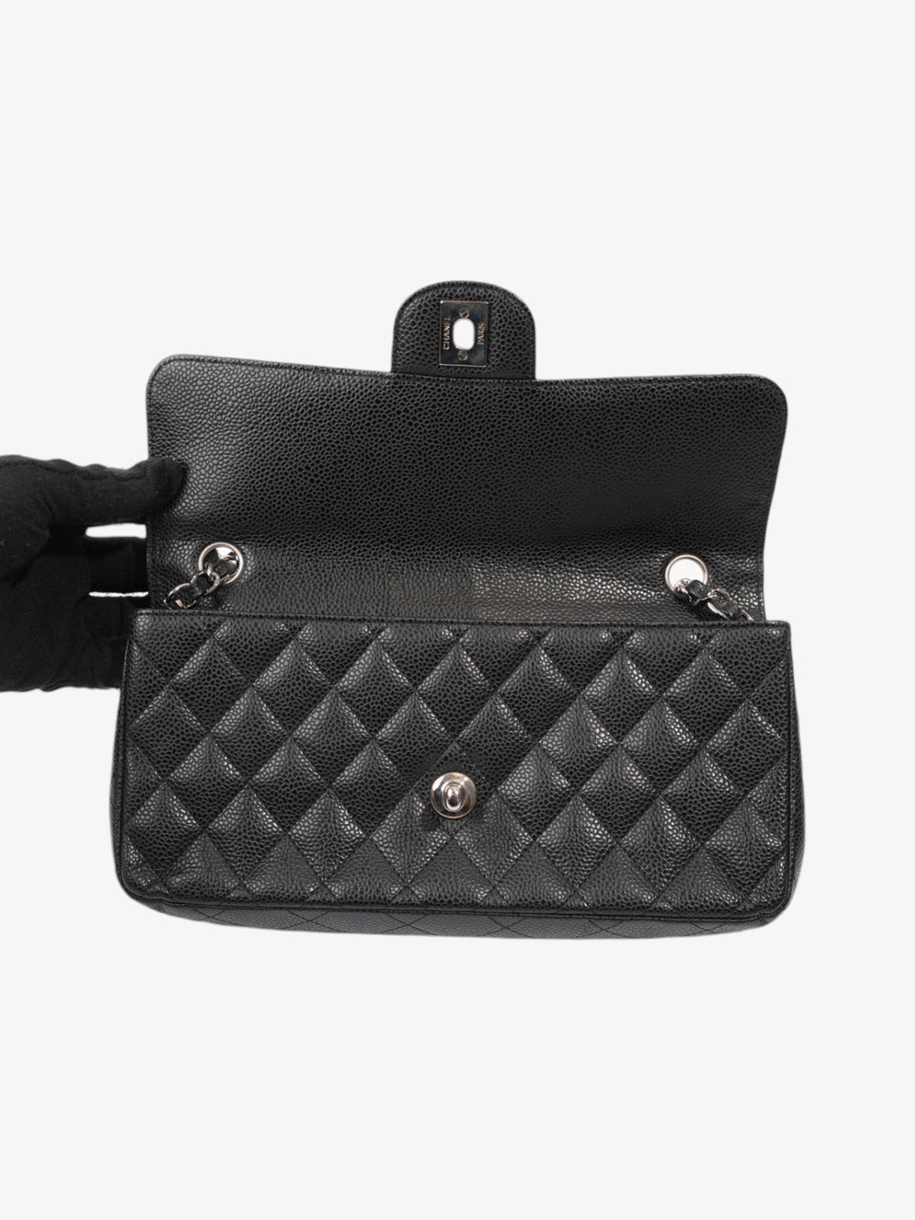 Chanel East West Black Caviar Leather
