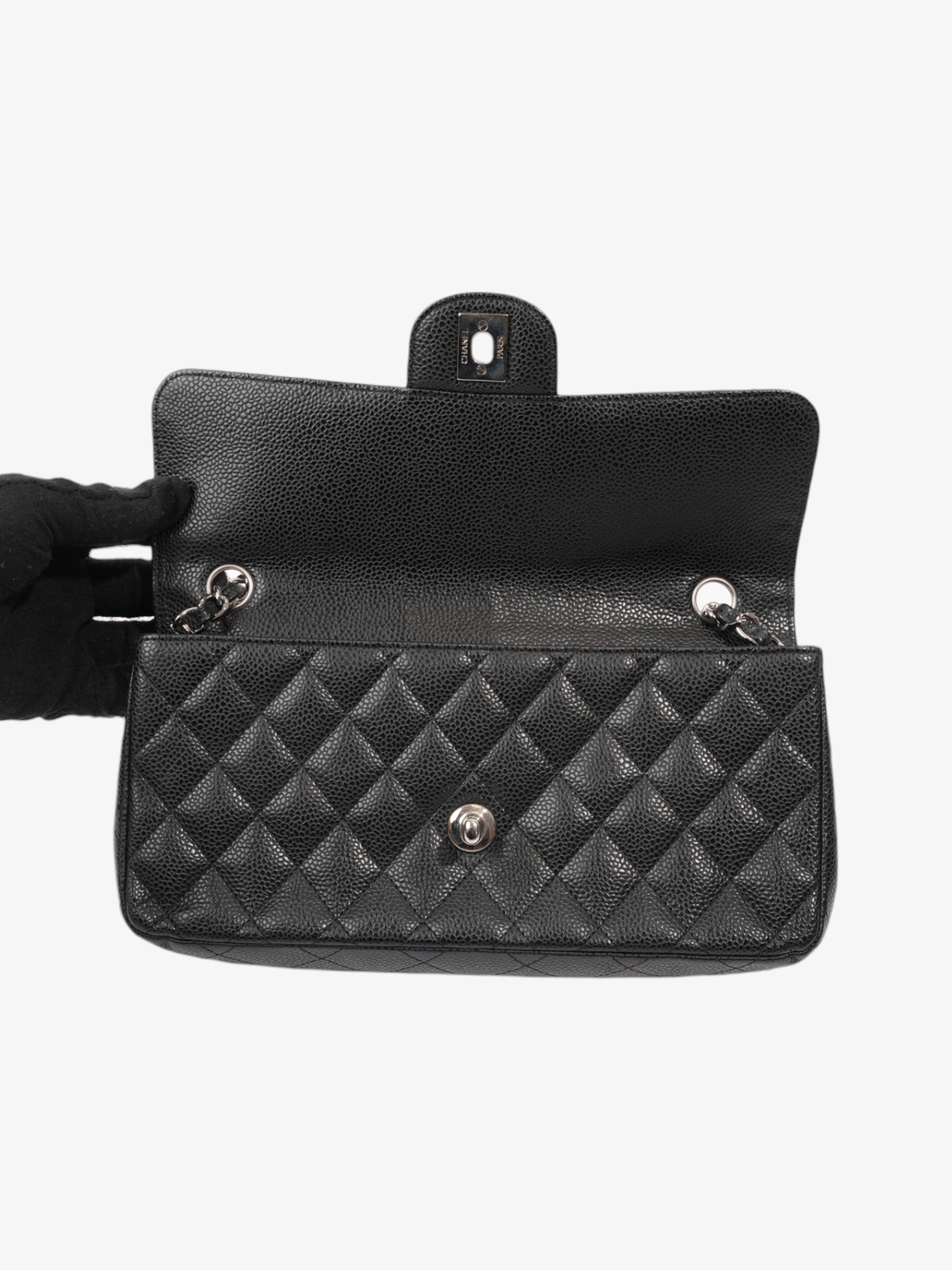 Chanel East West Black Caviar Leather