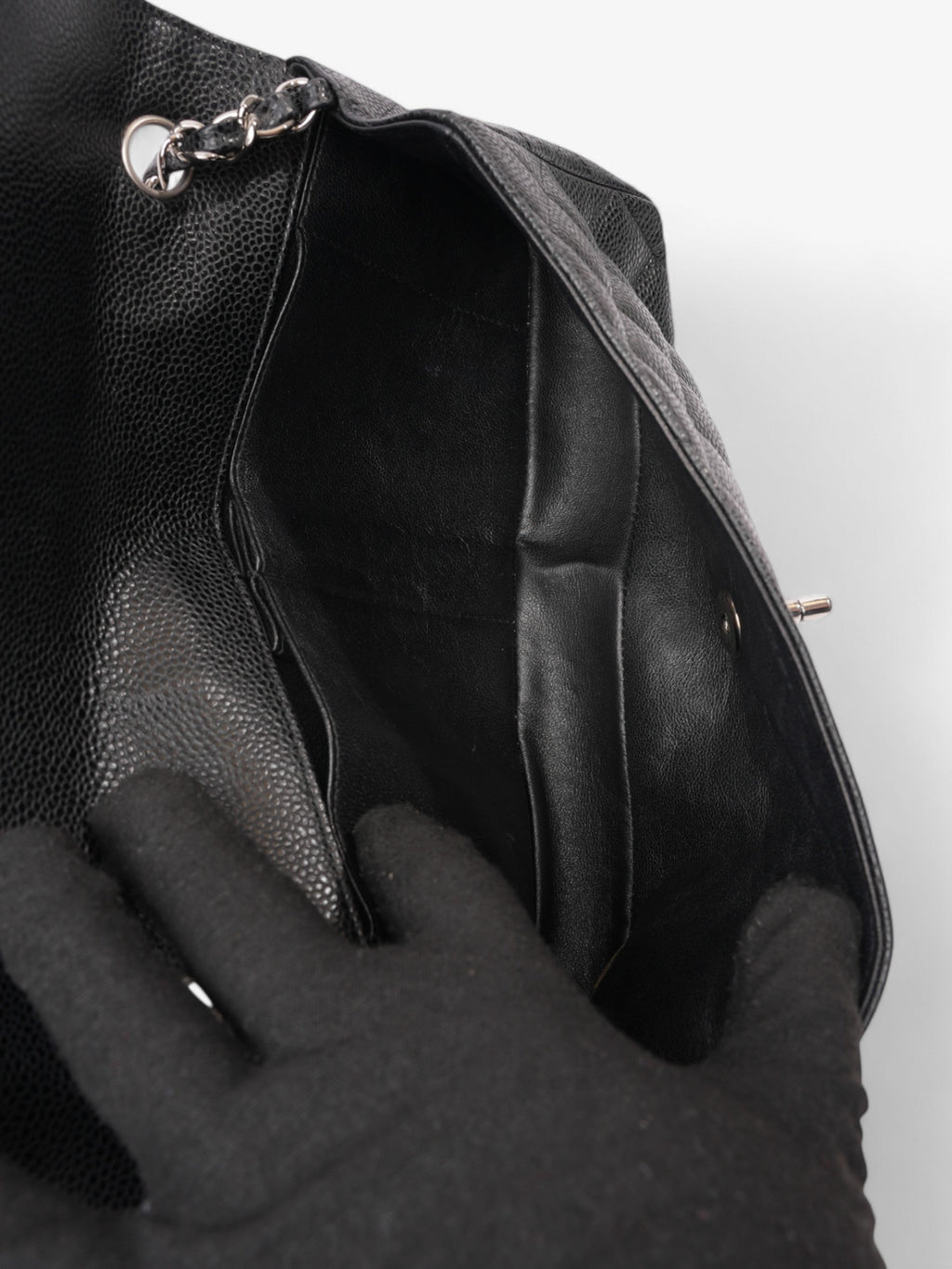 Chanel East West Black Caviar Leather
