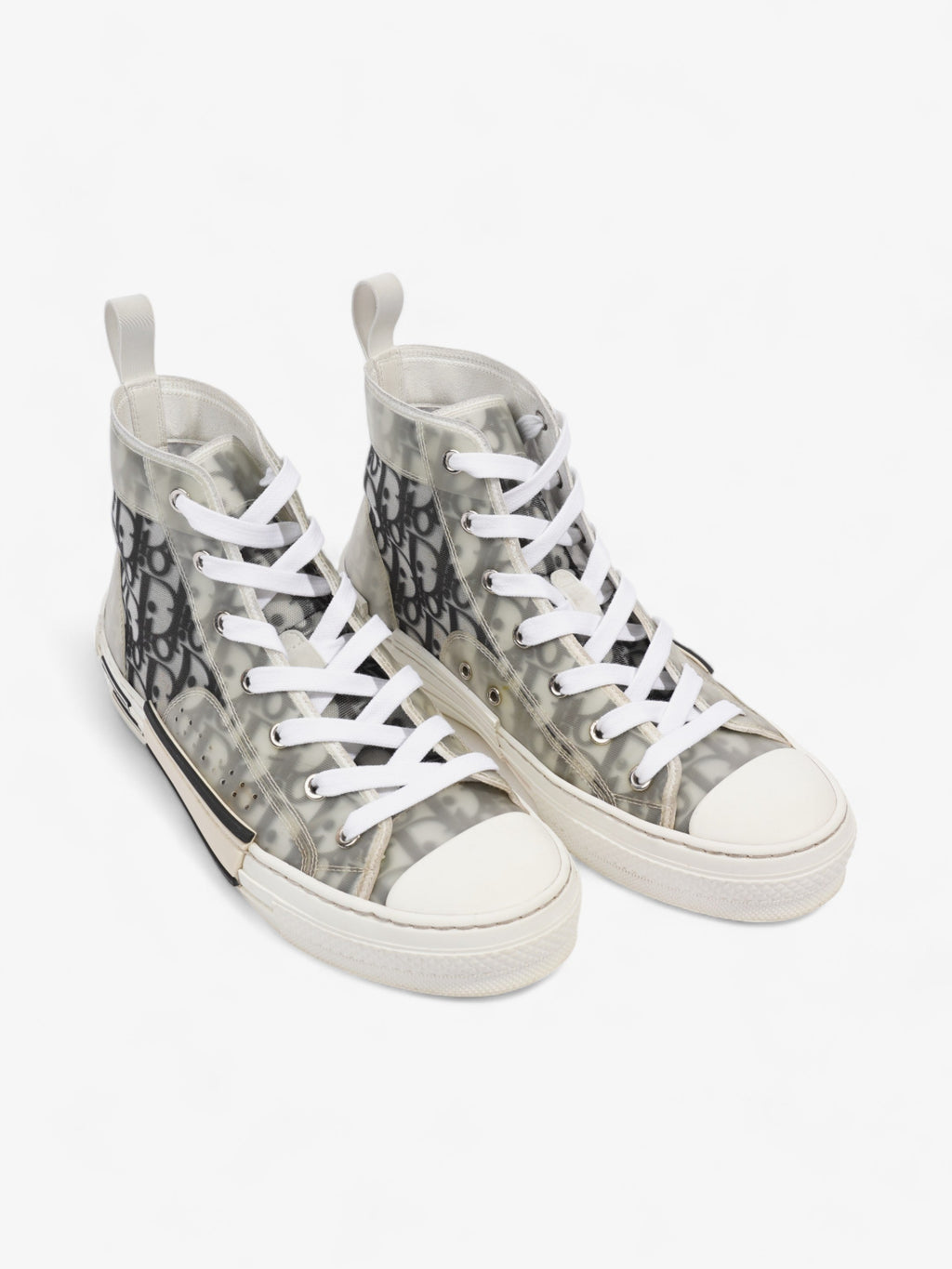 Christian Dior B23 High Top Sneaker White / Black PVC EU 40.5 UK 7.5