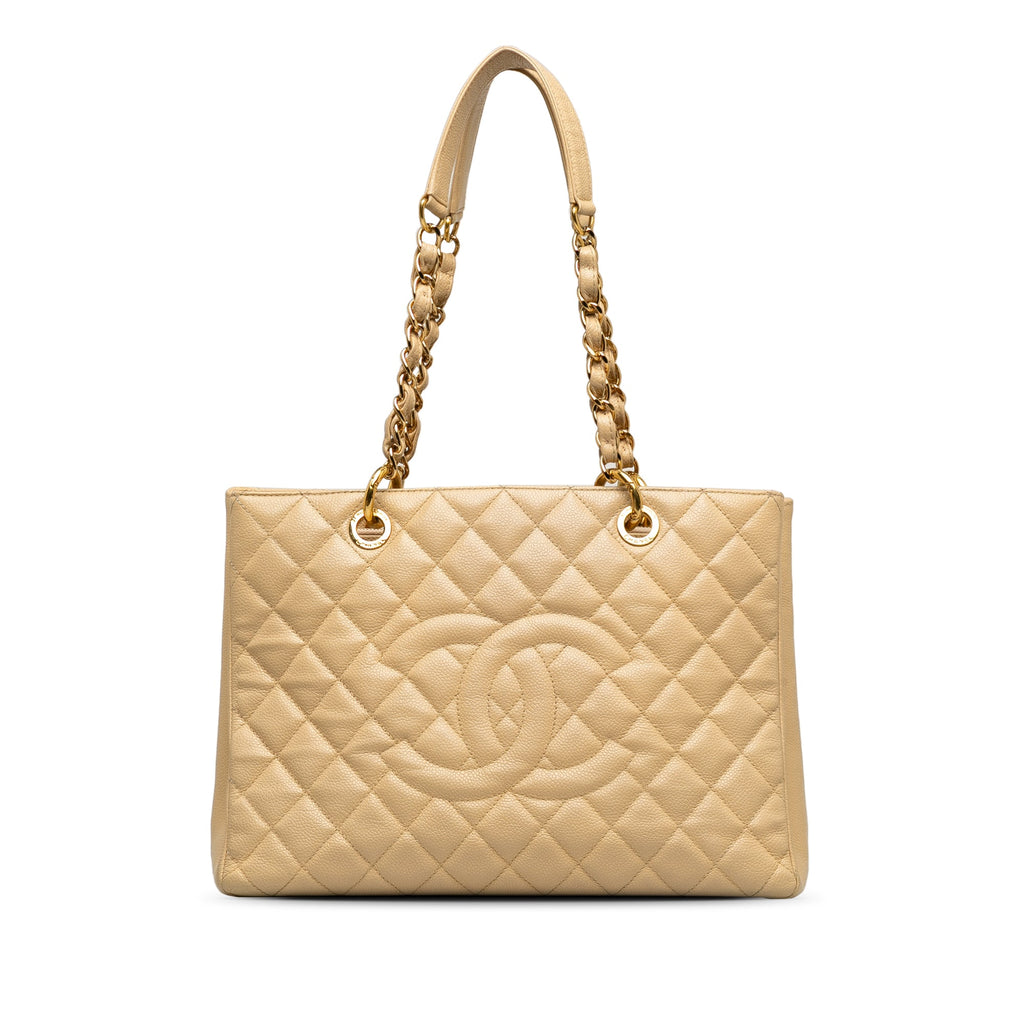 Grand Shopping Tote Quilted Caviar