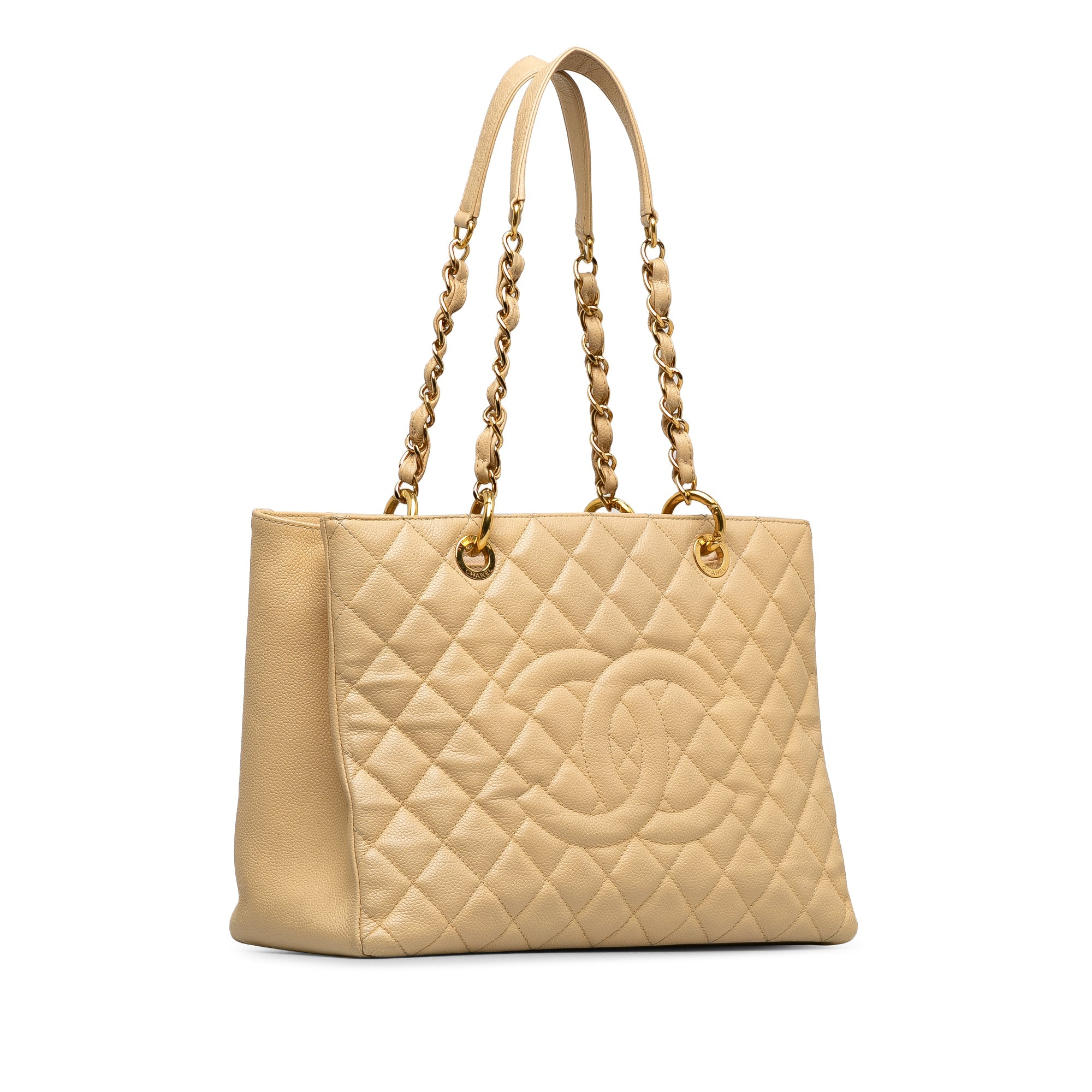 Grand Shopping Tote Quilted Caviar