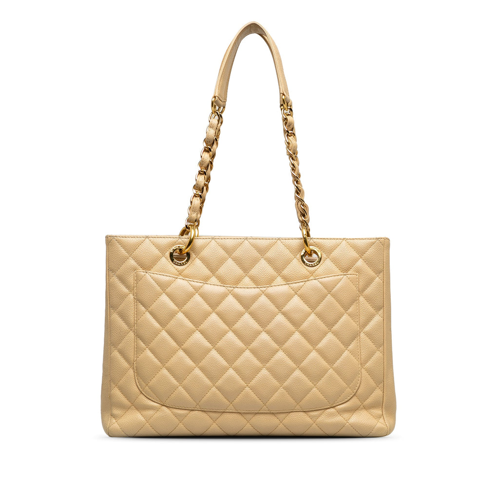 Grand Shopping Tote Quilted Caviar