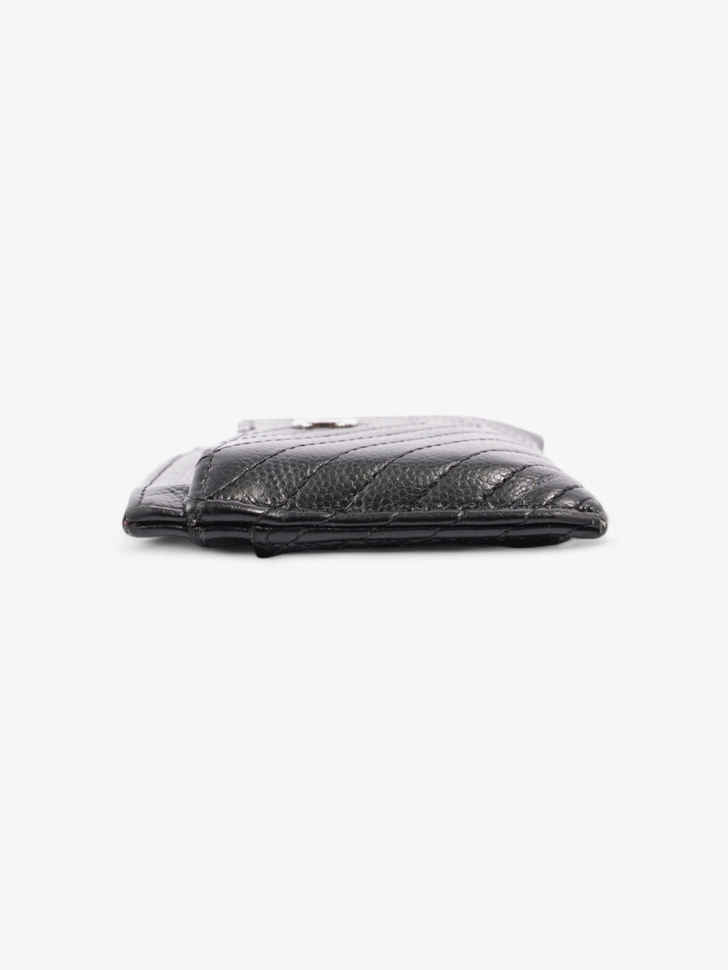 Chanel Chevron  Holder Black Caviar Leather