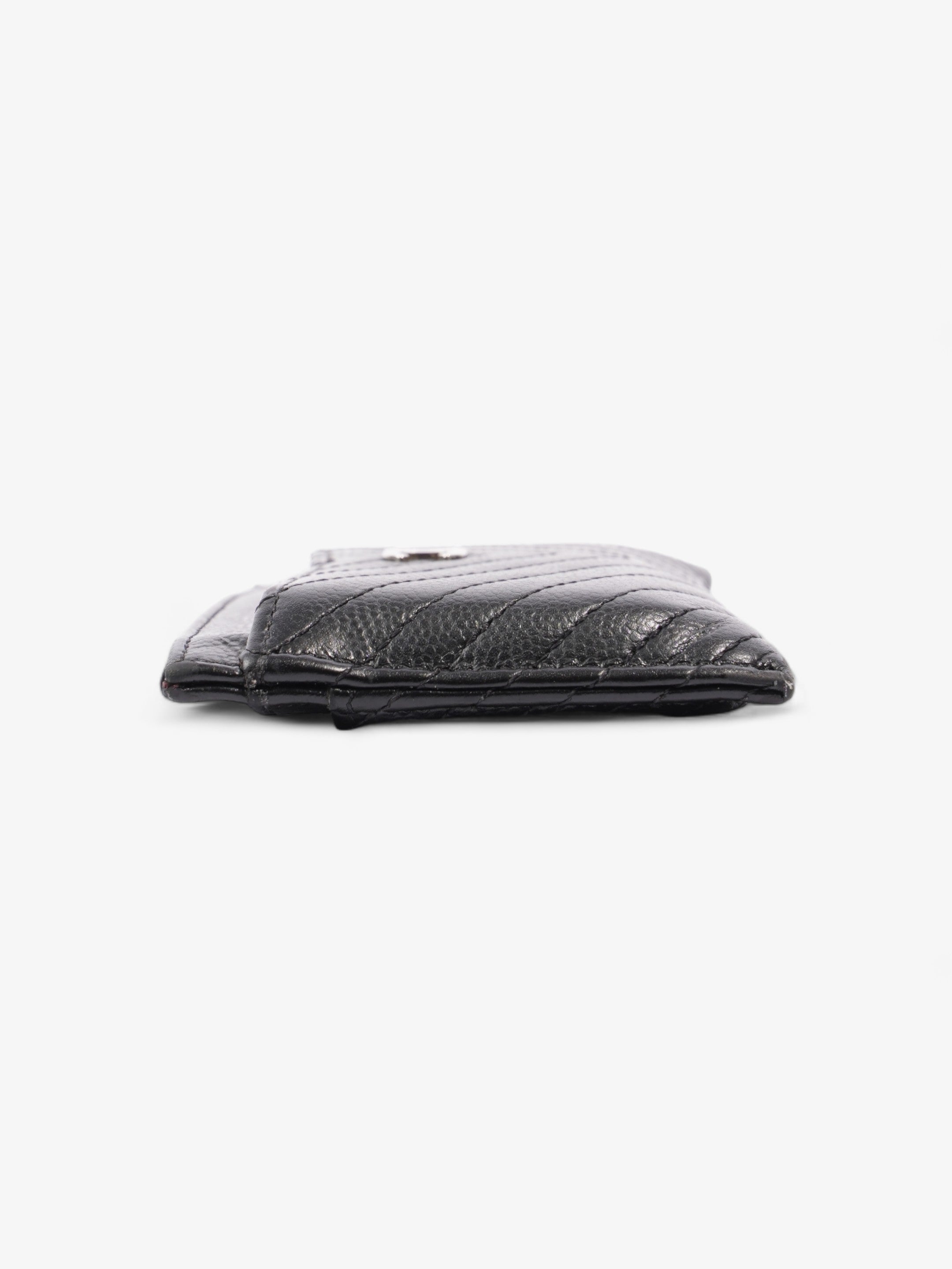 Chanel Chevron  Holder Black Caviar Leather
