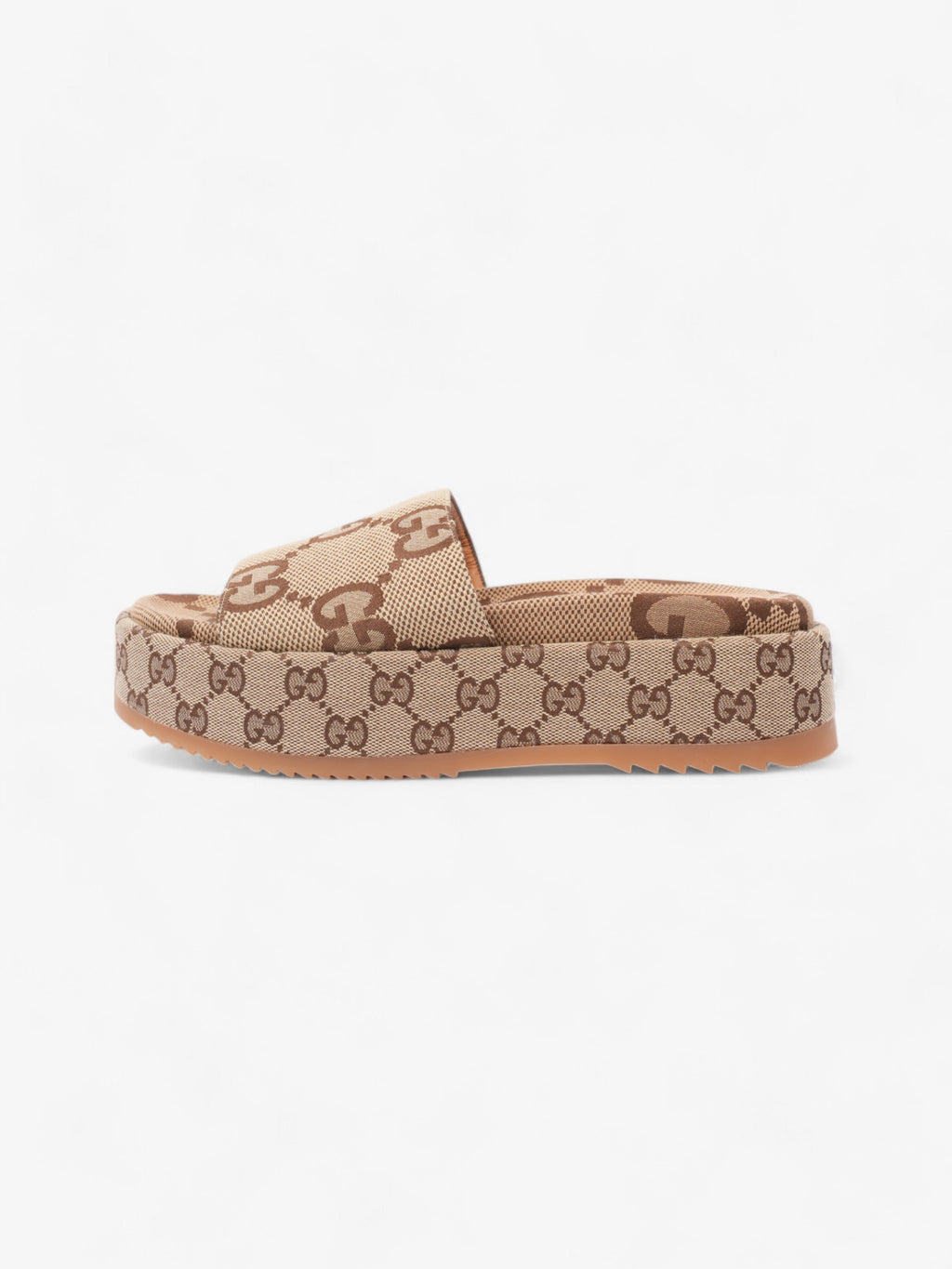 Gucci GG Platform Slides Beige  Canvas EU 39.5 UK 6.5