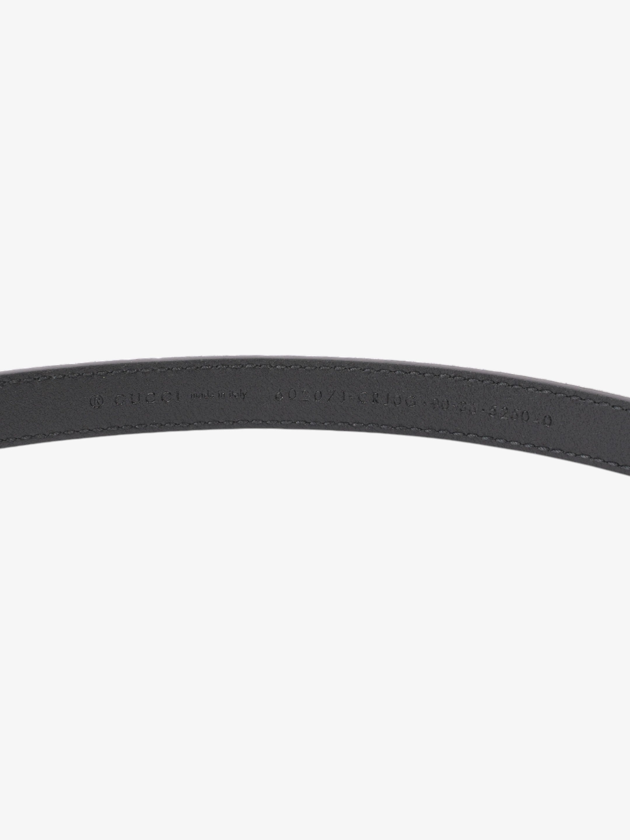 Gucci GG Marmont Thin Belt Black / Gold Suede 90cm / 36"