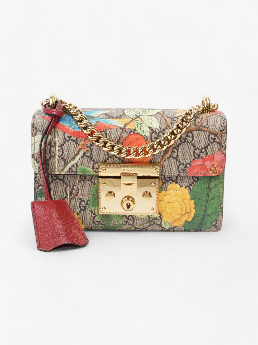 Gucci Padlock Shoulder Bag Supreme / Floral Coated Canvas Small