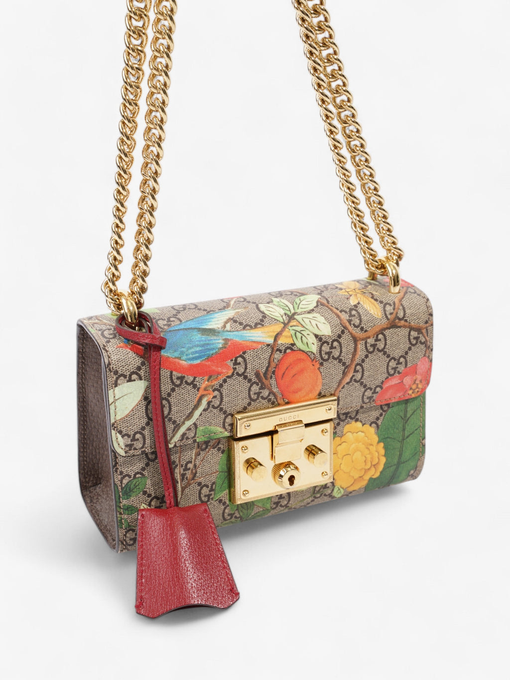 Gucci Padlock Shoulder Bag Supreme / Floral Coated Canvas Small