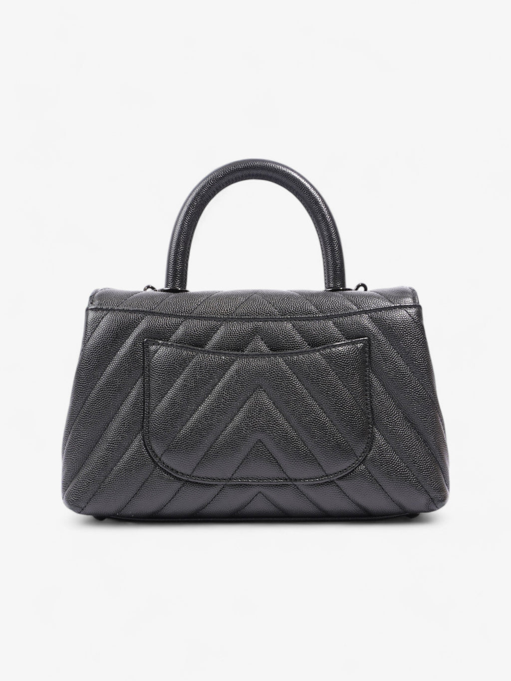 Chanel Coco Top Handle So Black Caviar Leather Small