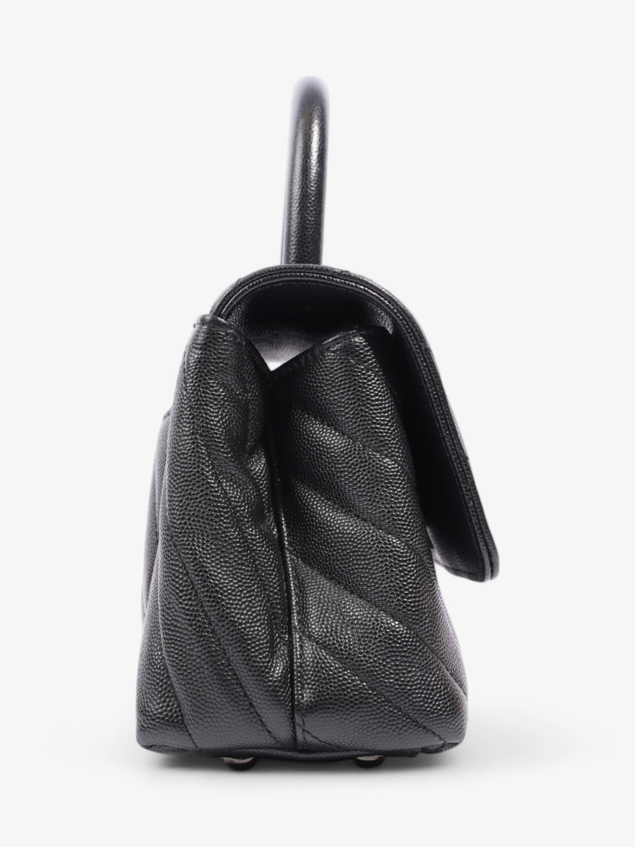 Chanel Coco Top Handle So Black Caviar Leather Small