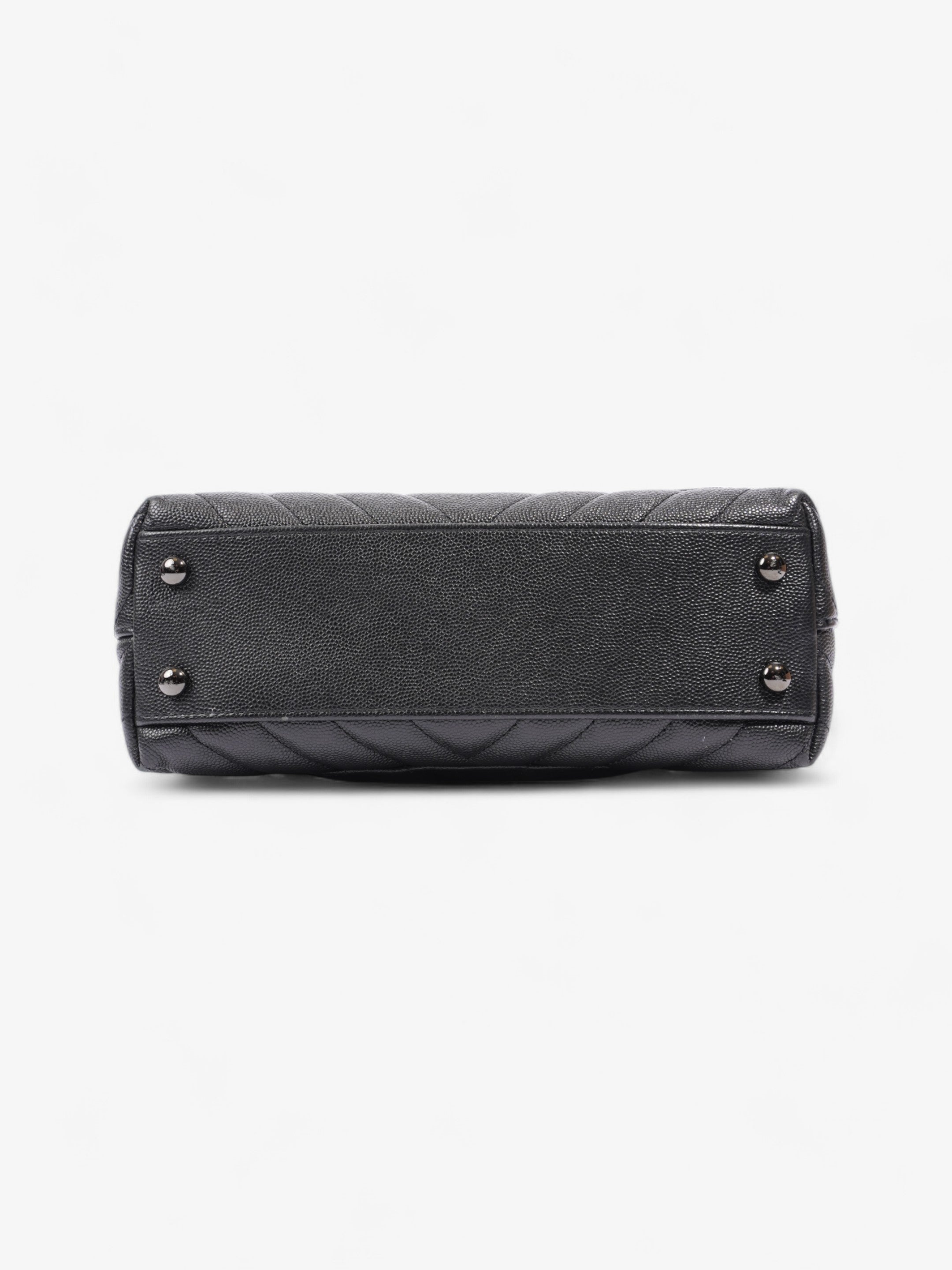 Chanel Coco Top Handle So Black Caviar Leather Small