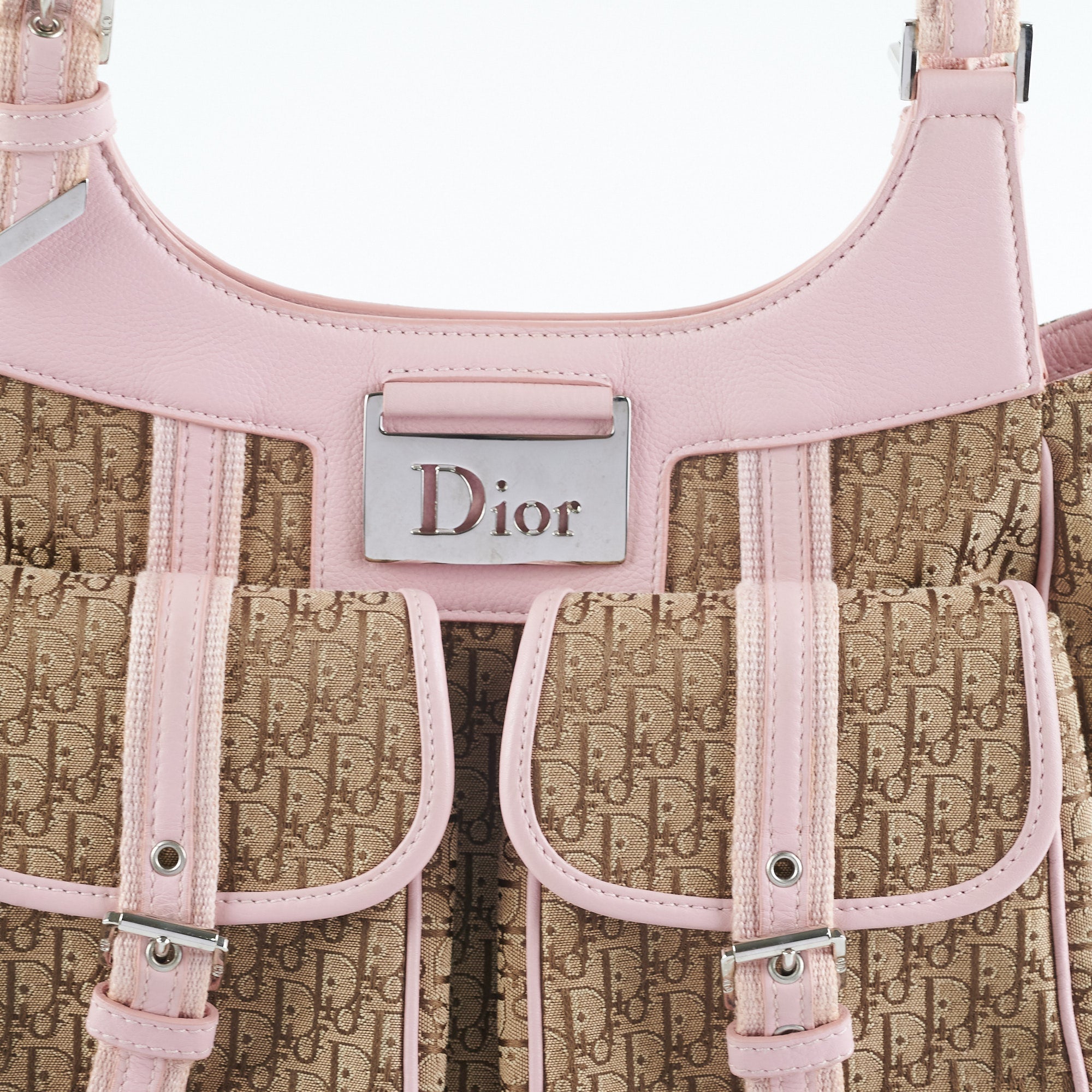 Dior Trotter Diorissimo Brown/Pink Shoulder Bag