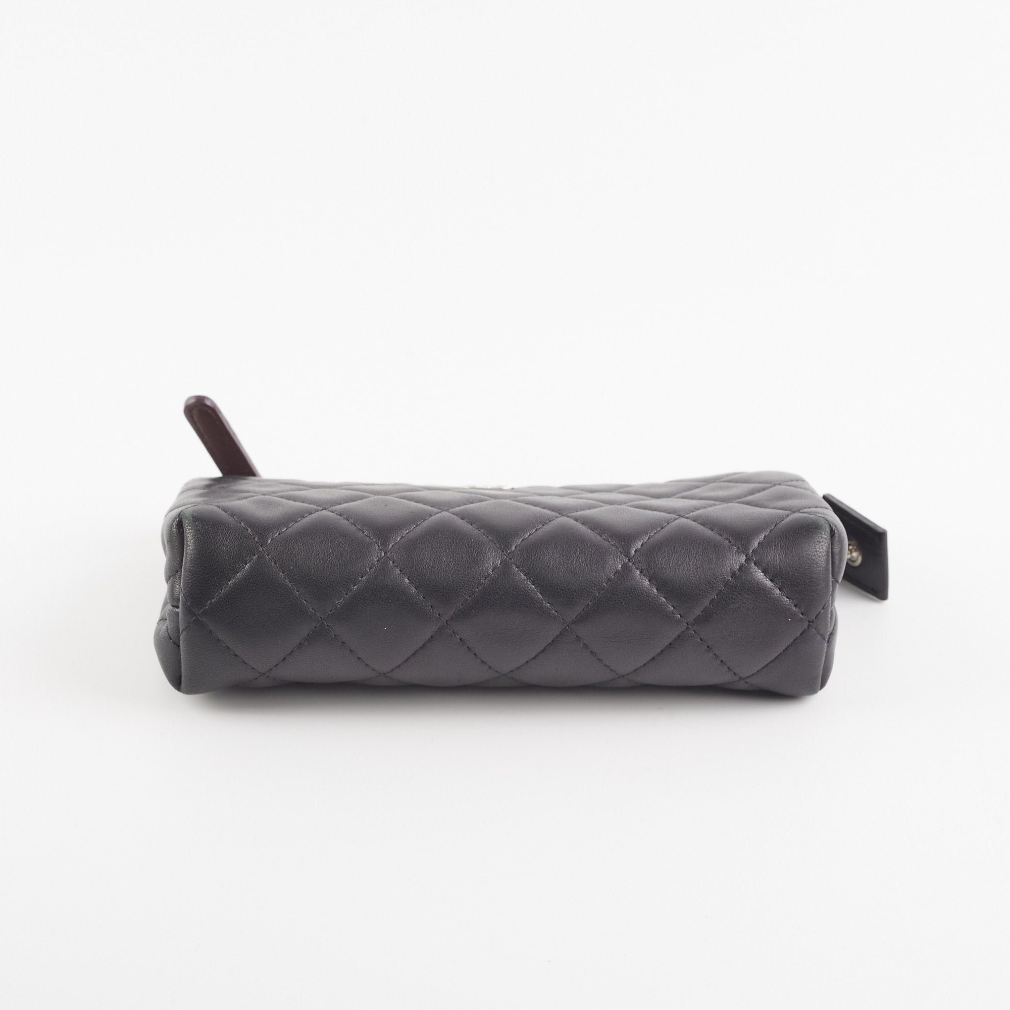 Chanel Black Pouch Cosmetic Bag Clutch Black