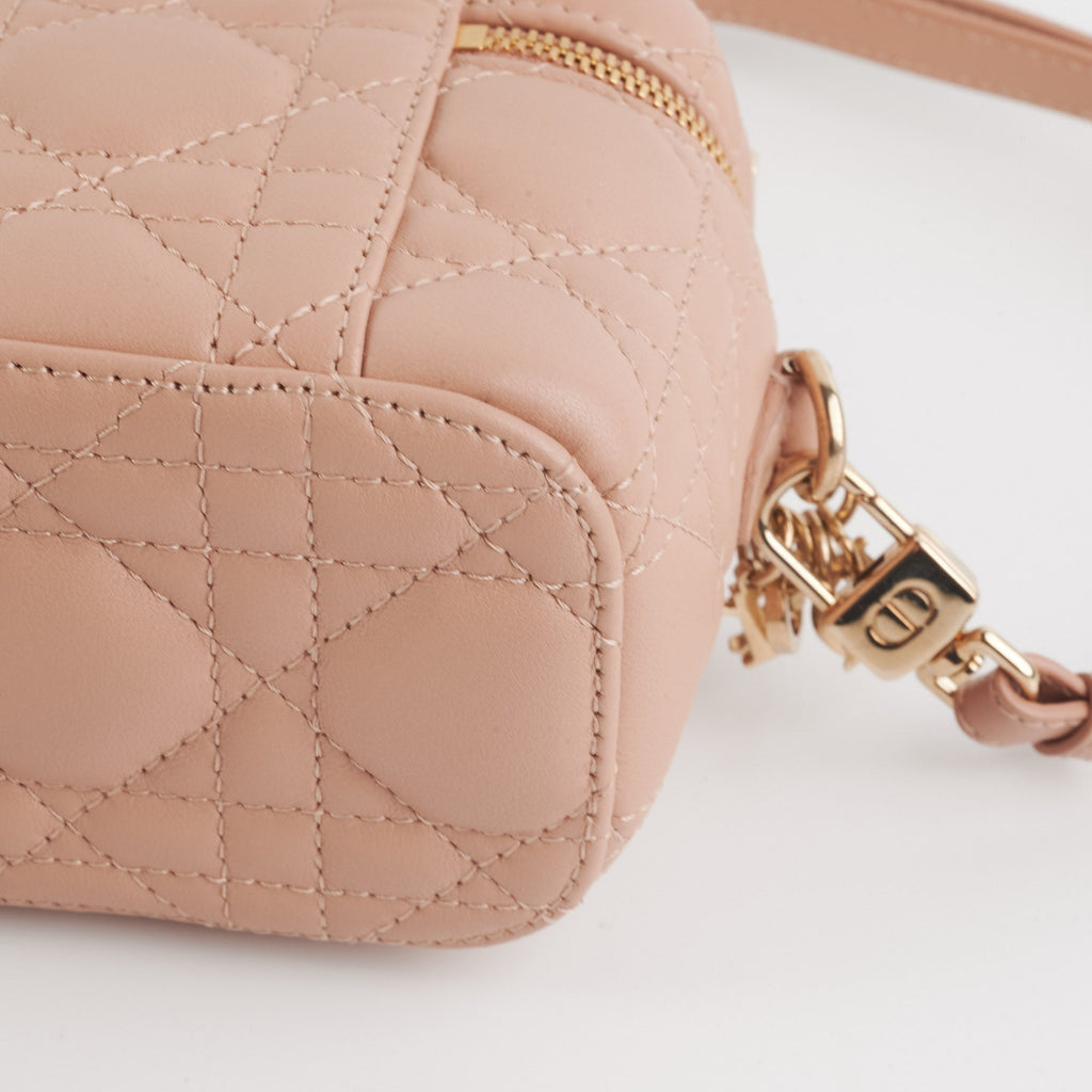 Dior Micro Lady Dior Vanity Case Rose des Vents Pink
