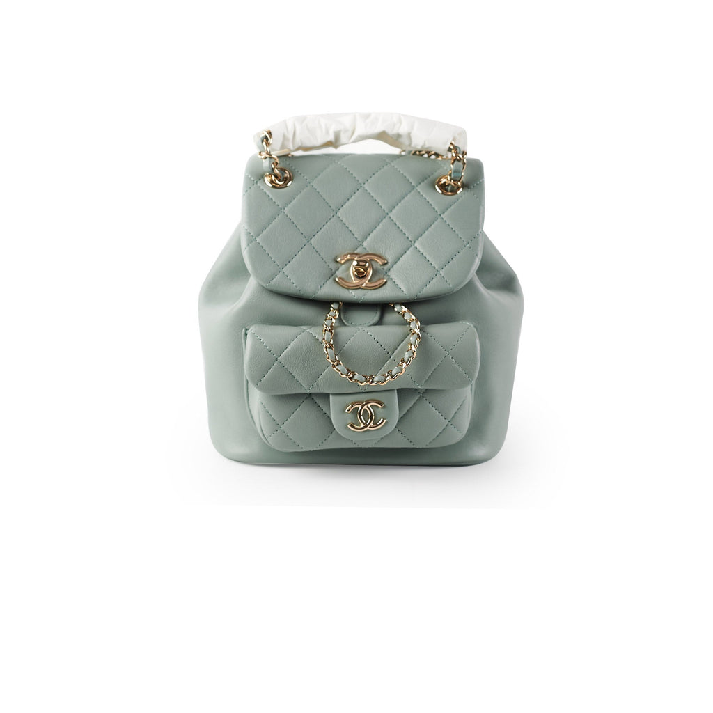 Chanel Mini Duma Backpack Grey/Blue (Microchip)
