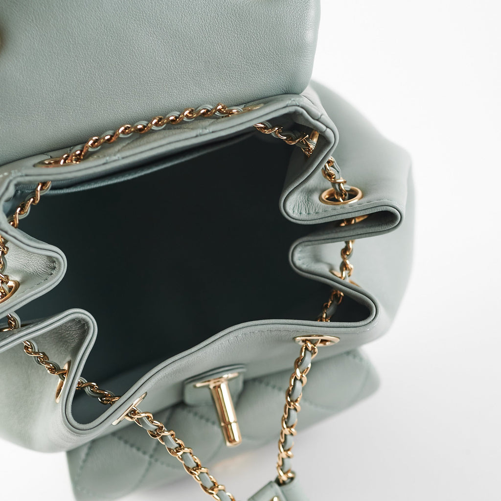 Chanel Mini Duma Backpack Grey/Blue (Microchip)