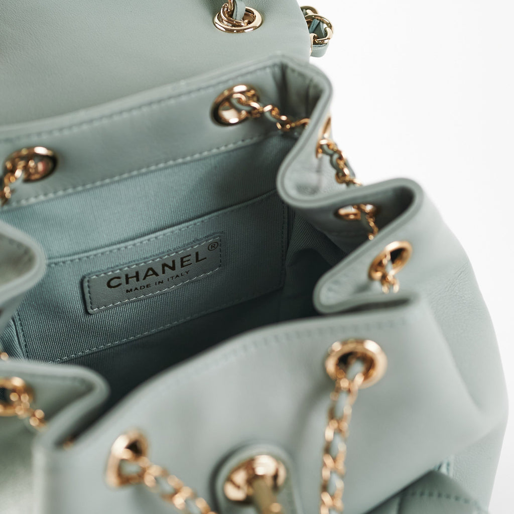 Chanel Mini Duma Backpack Grey/Blue (Microchip)