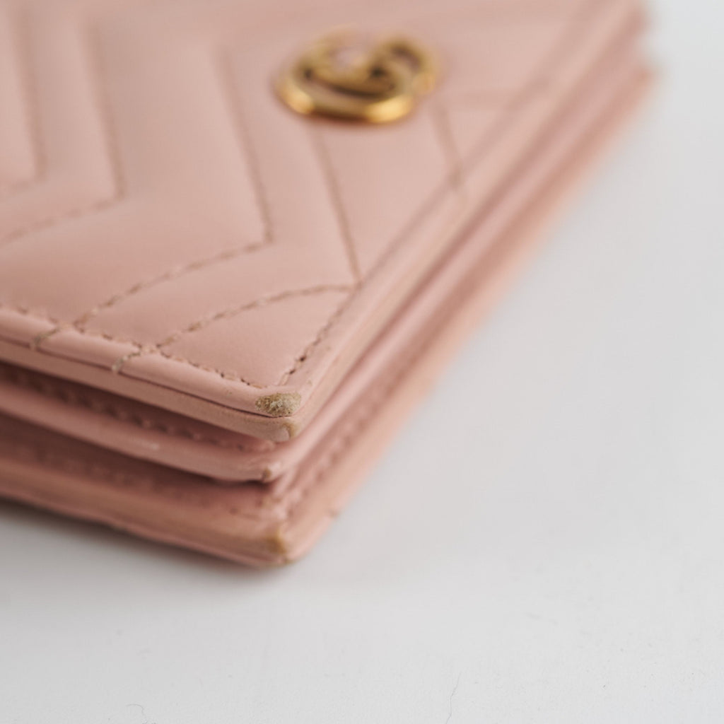 Gucci GG Marmont  Case Wallet Dusty Pink
