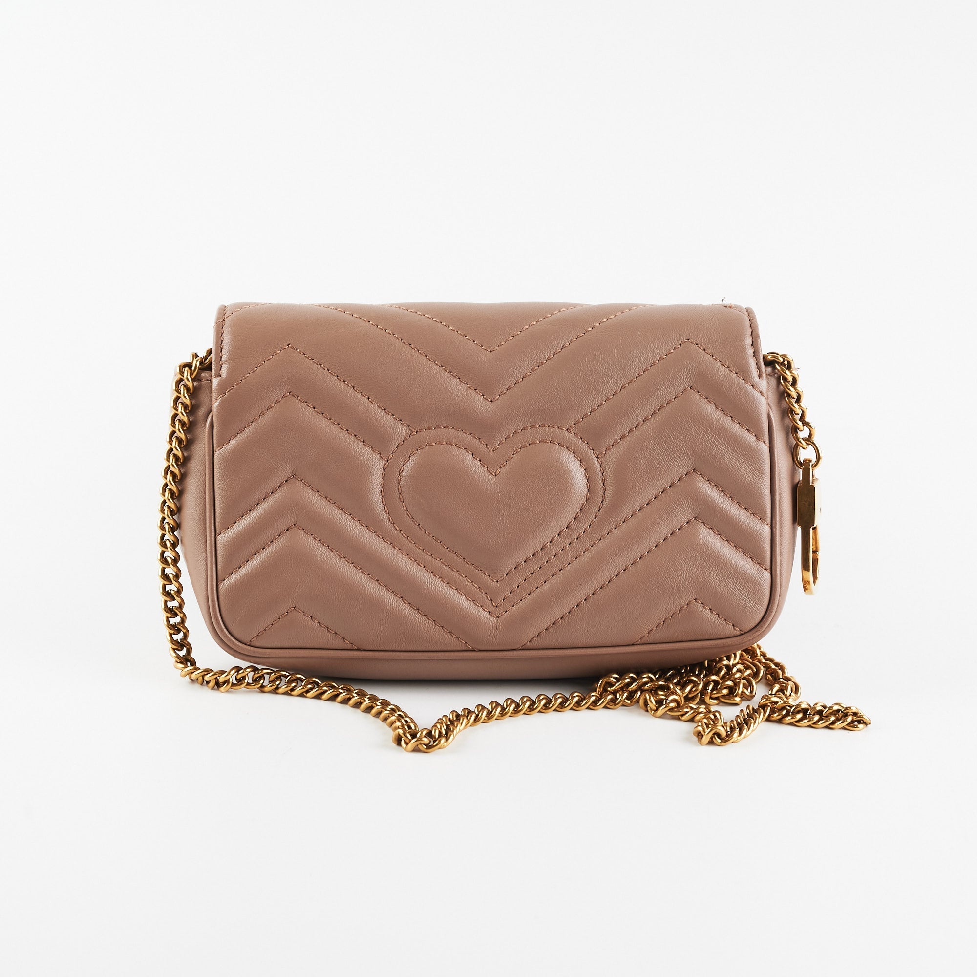 Gucci GG Supermini Marmont Matelasse Dusty Pink