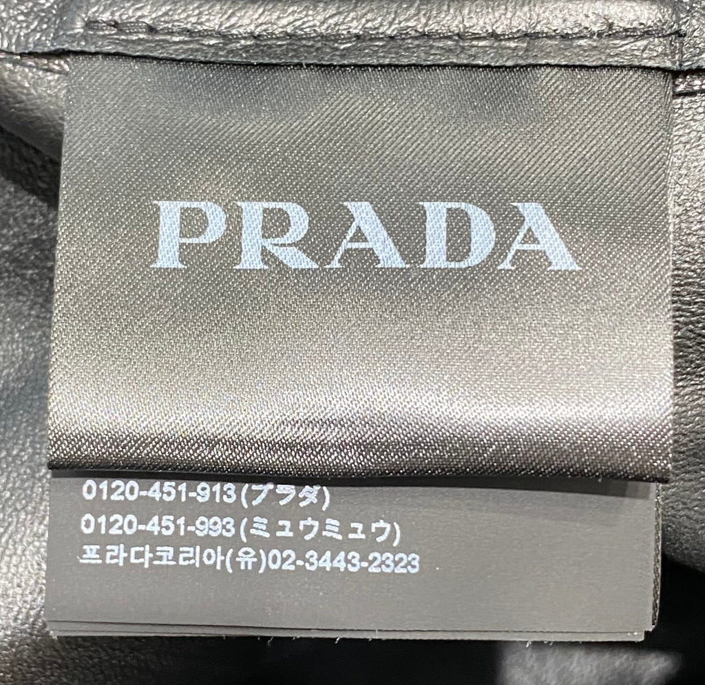 PRADA LUNA ROSSA TRIANFLE LOGO NAPPA LEATHER SHIRT