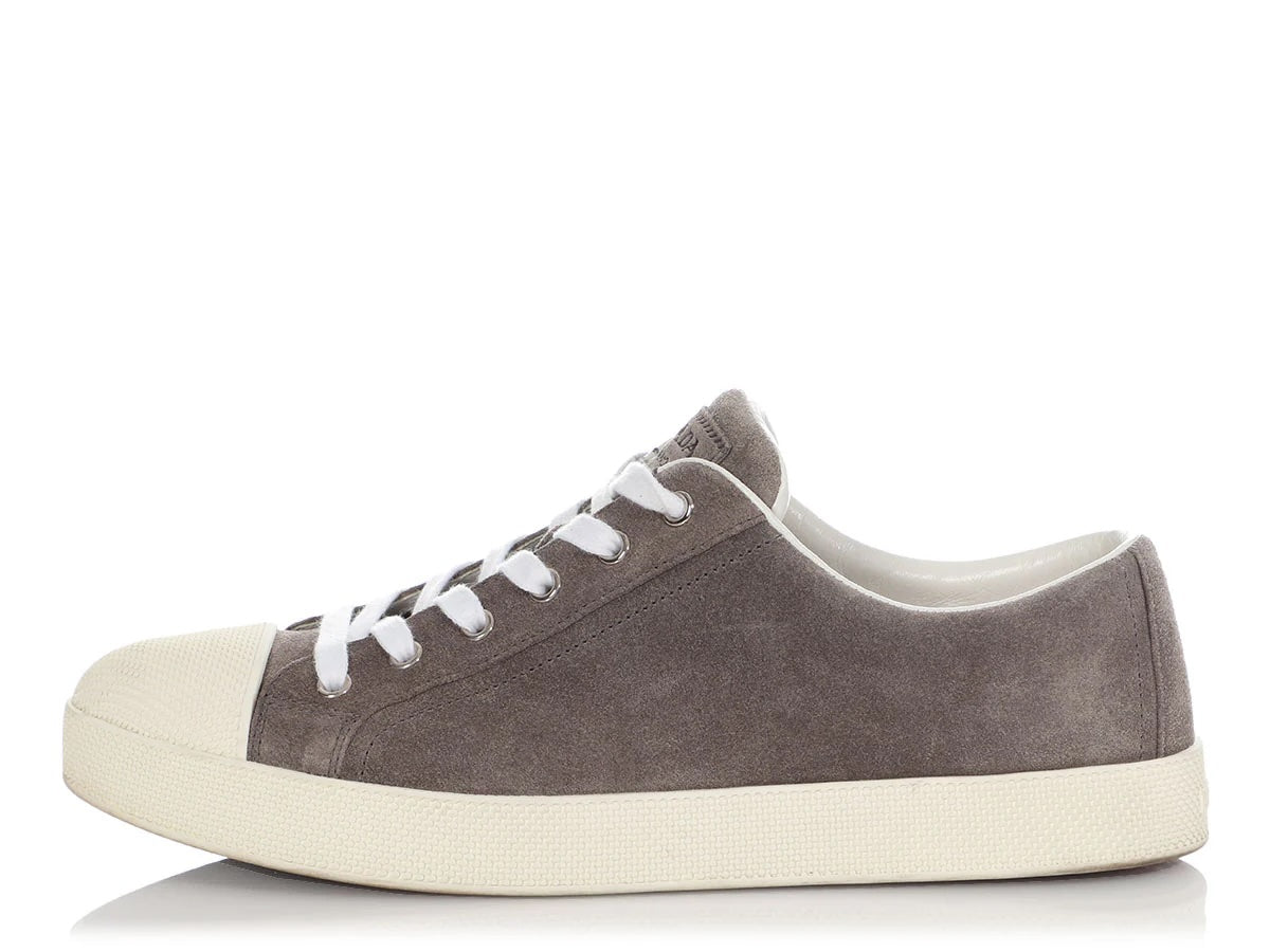 PRADA SUEDE CAP TOE SNEAKERS