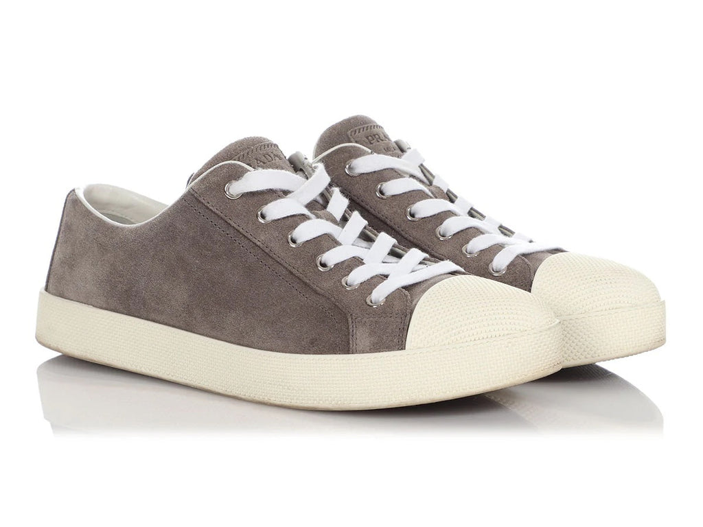 PRADA SUEDE CAP TOE SNEAKERS