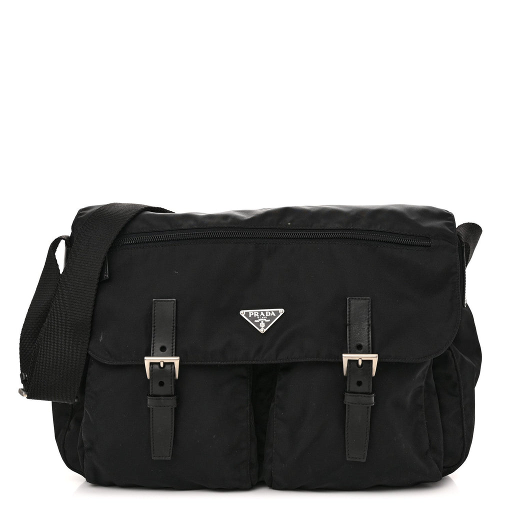 PRADA TESSUTO NYLON SAFFIANO VELA MESSAGER BAG