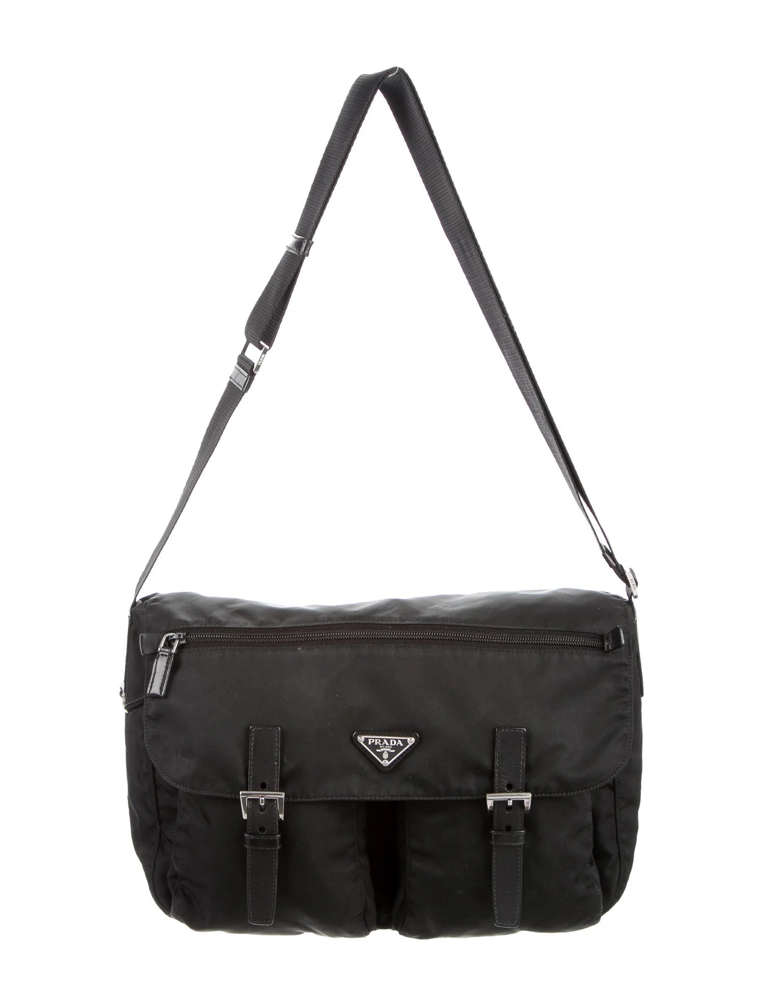 PRADA TESSUTO NYLON SAFFIANO VELA MESSAGER BAG