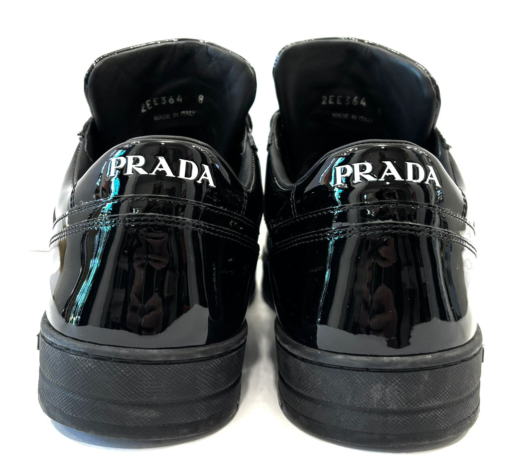 PRADA DOWNTOWN PATENT LEATHER SNEAKERS