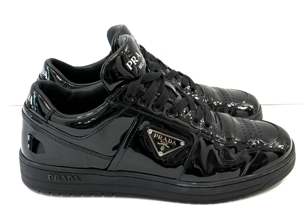 PRADA DOWNTOWN PATENT LEATHER SNEAKERS