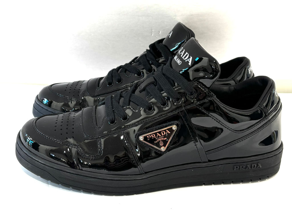 PRADA DOWNTOWN PATENT LEATHER SNEAKERS