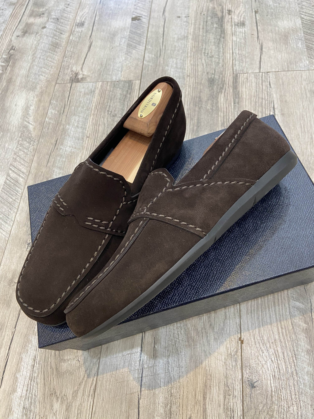 PRADA MEN'S SUEDE LOAFERS