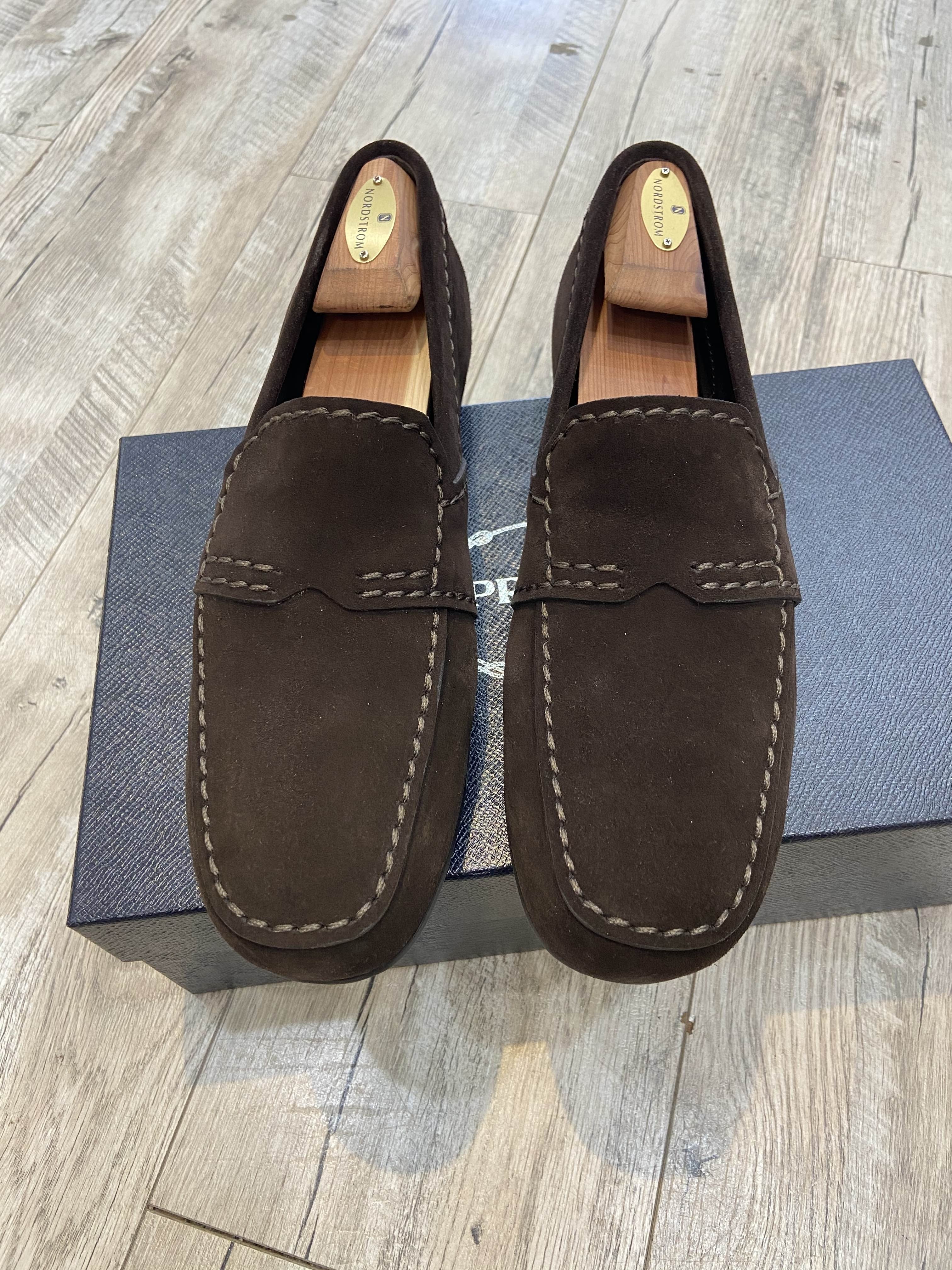 PRADA MEN'S SUEDE LOAFERS