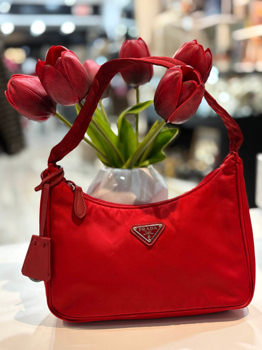 PRADA TESSUTO NYLON MINI RE-EDITION SHOULDER BAG