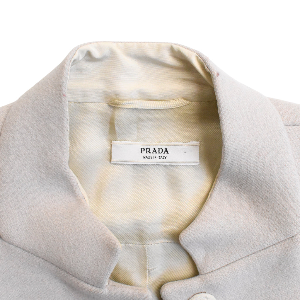 Prada Wool Panelled Coat - Women's 42