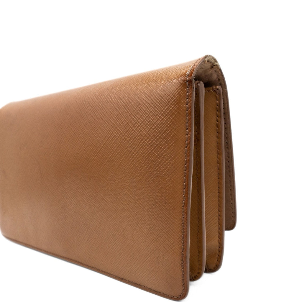 Prada 'Saffiano Vernice' Wallet On Chain