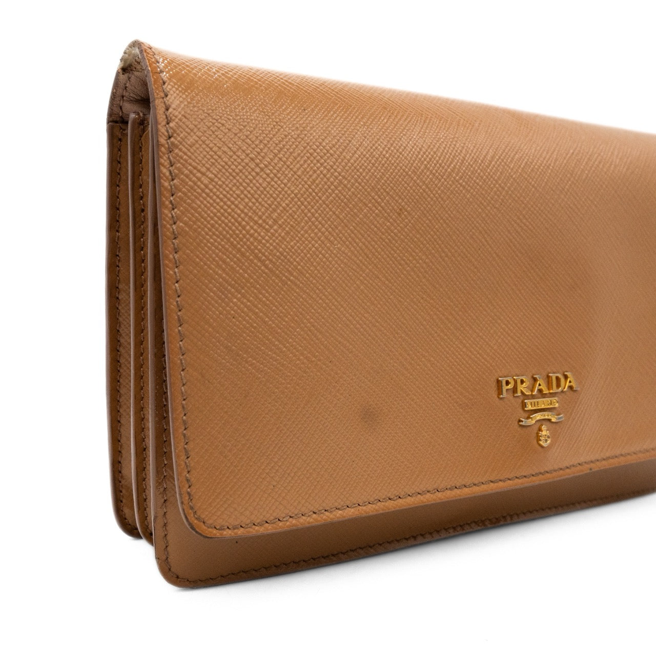Prada 'Saffiano Vernice' Wallet On Chain