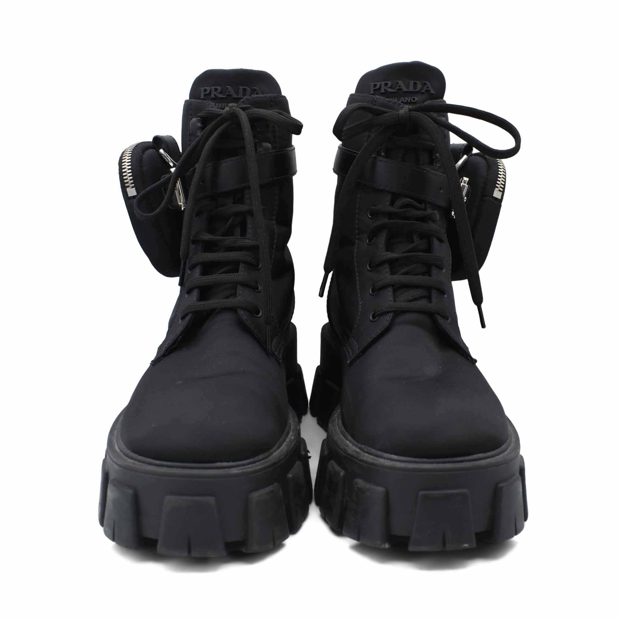 Prada 'Monolith' Combat Boots - Women's 38