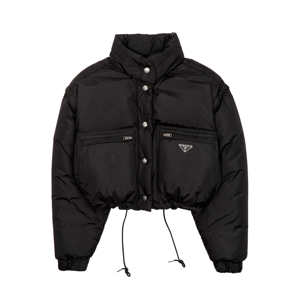 Prada Cropped 'Re-Nylon' Down Jacket - Women's 38