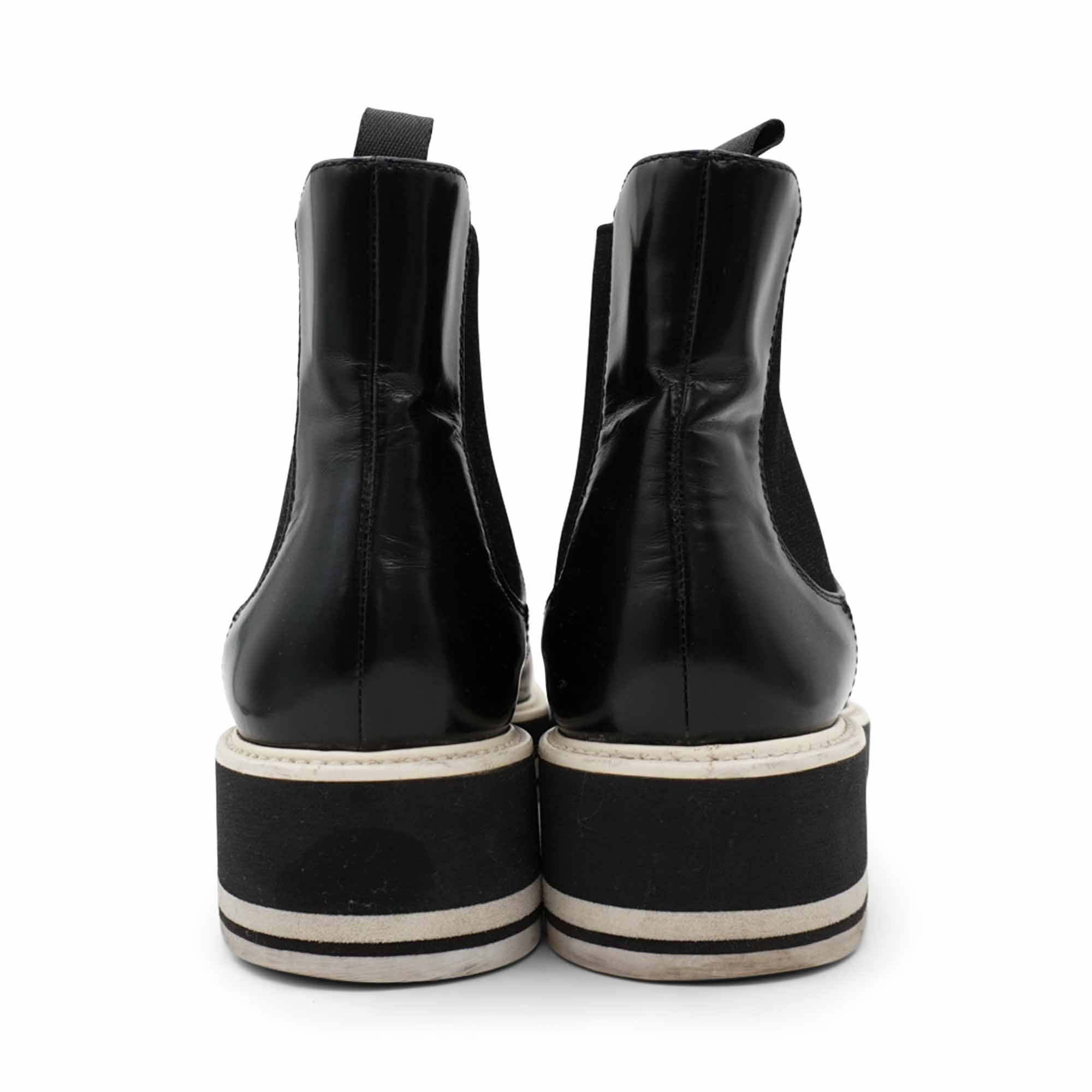 Prada 'Brogue' Platform Chelsea Boots - Women's 37